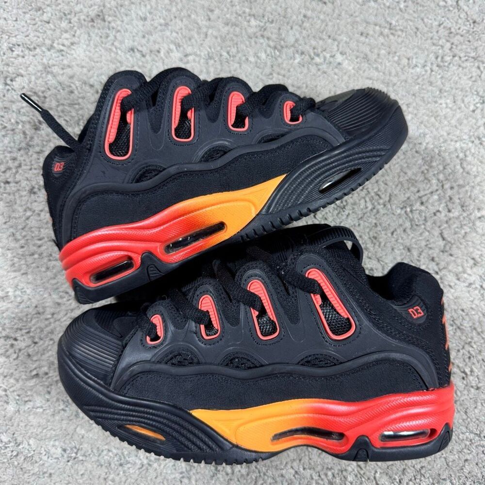 Osiris D3 2001 Chunky Black & Orange Skate Sneakers